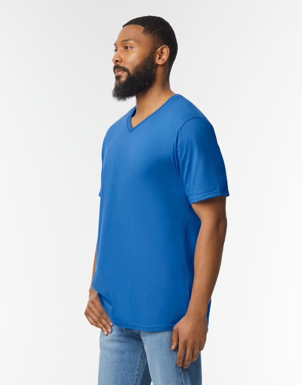 Softstyle Adult V-Neck T-Shirt - Image 2