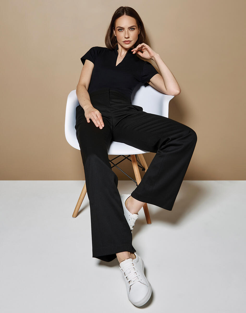 Regular Fit Mandarin Collar Top - Image 2