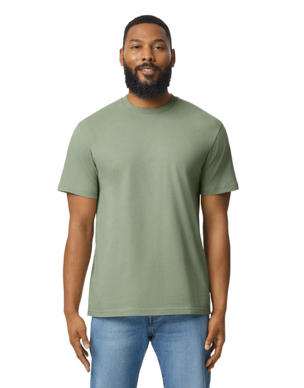 Softstyle Midweight Adult No Label Enzyme Wash T-S - Image 2