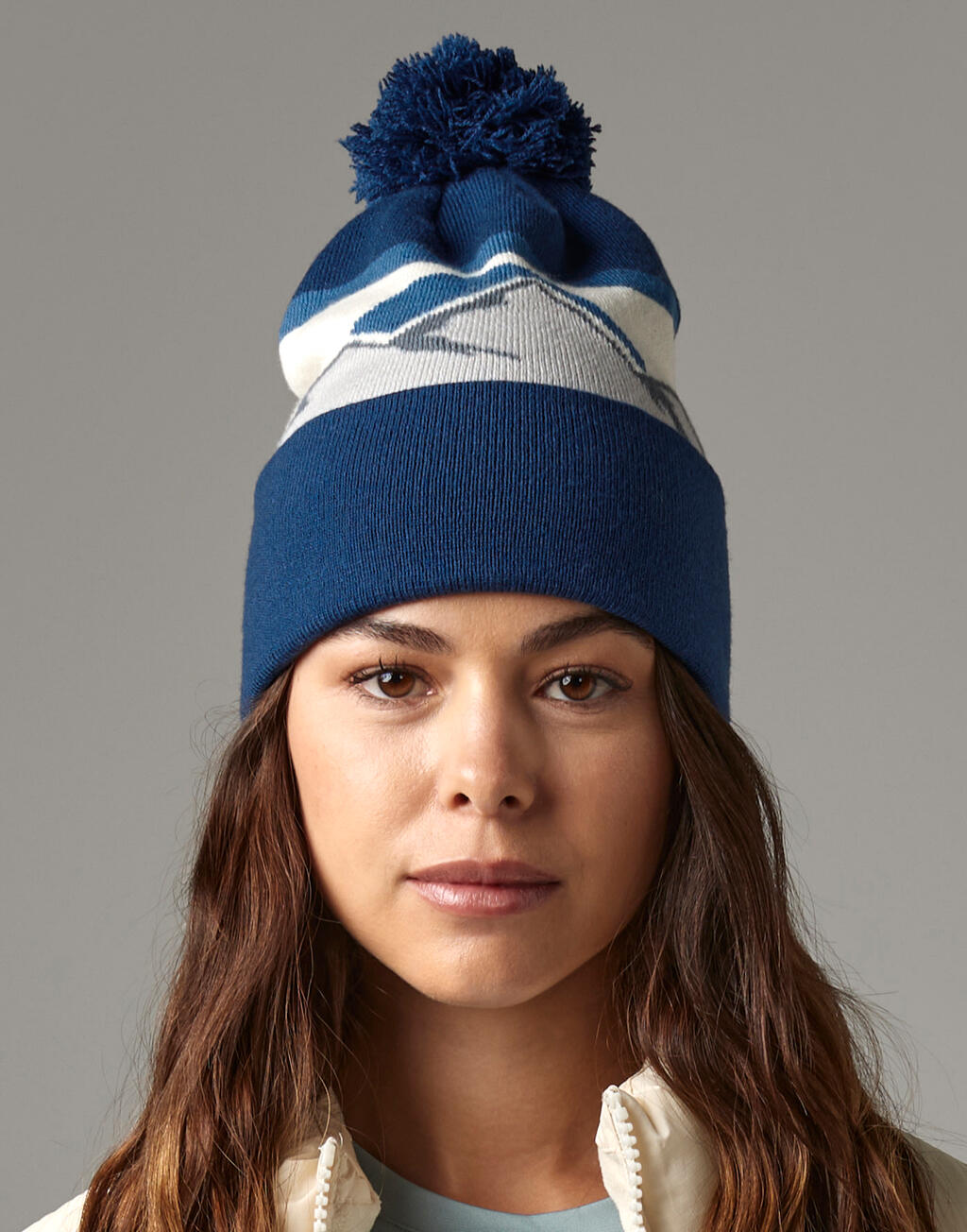 Mountain Peaks Pom Pom Beanie - Image 3