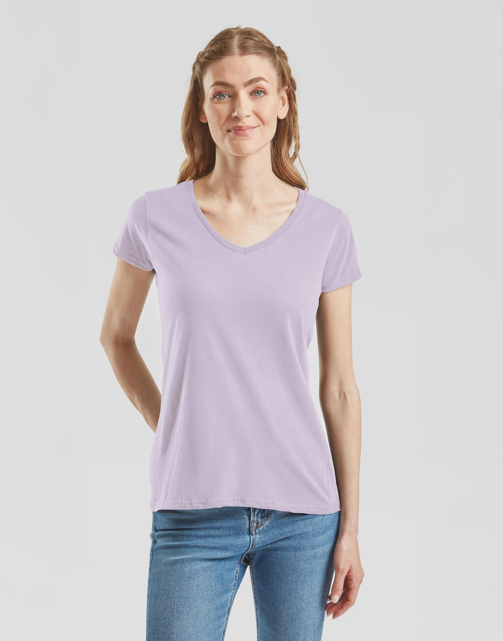 Ladies' Iconic 150 V Neck T - Image 2