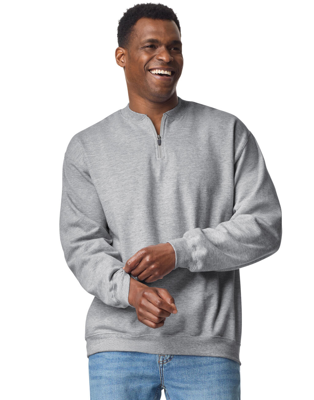 Softstyle Midweight Adult Fleece 1/4 Zip Sweat - Image 2