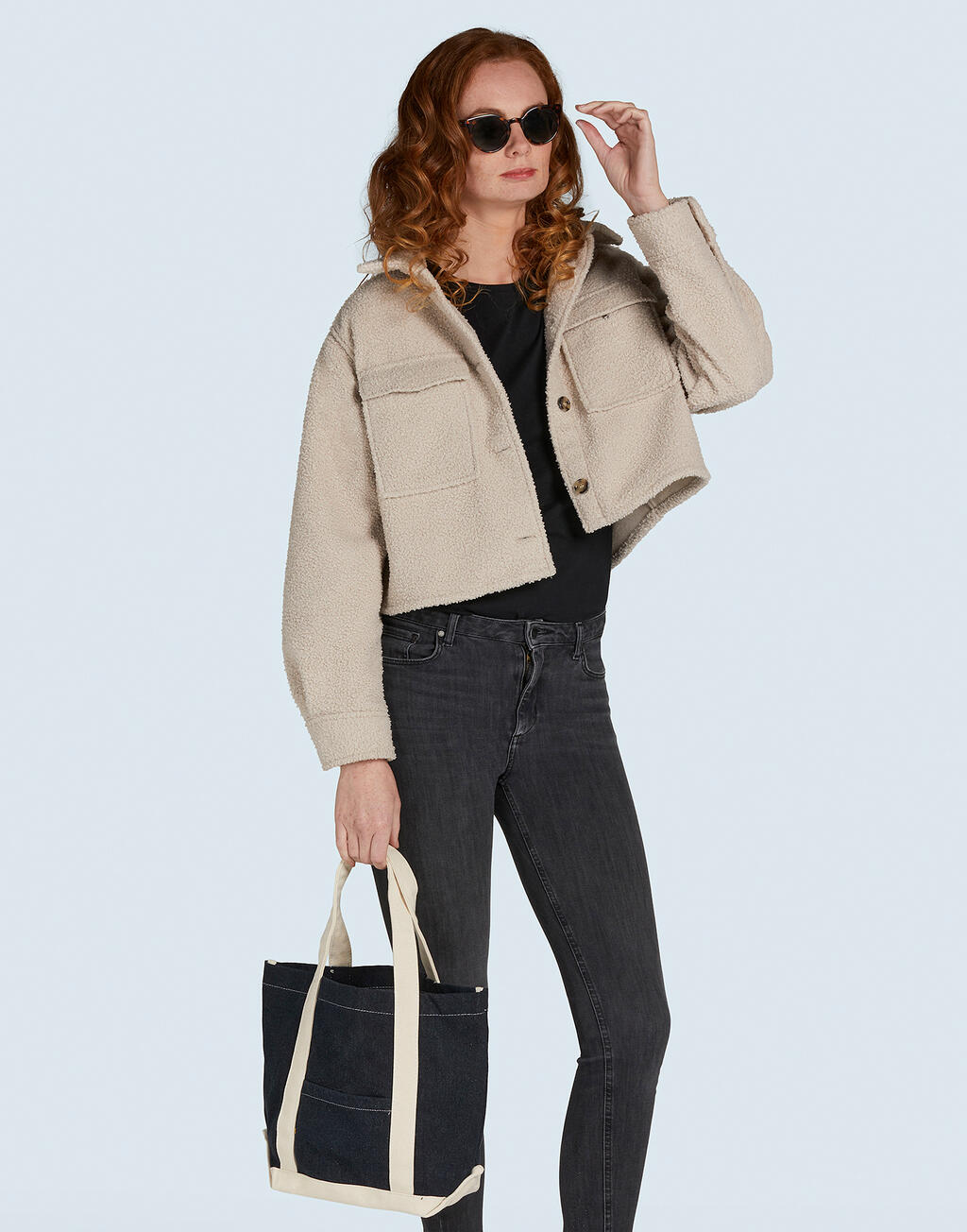Canvas Denim Shopper - Image 2
