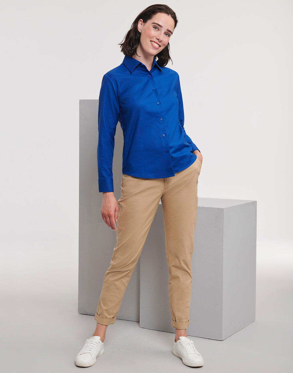 Ladies' Classic Oxford Shirt LS - Image 3