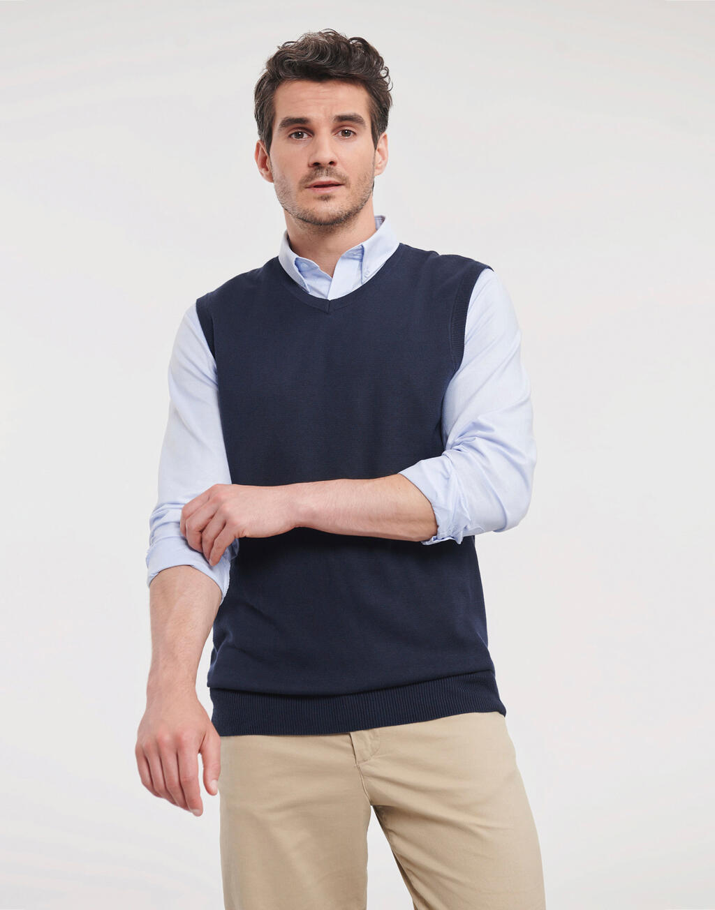 Adults' V-Neck Sleeveless Knitted Pullover - Image 3