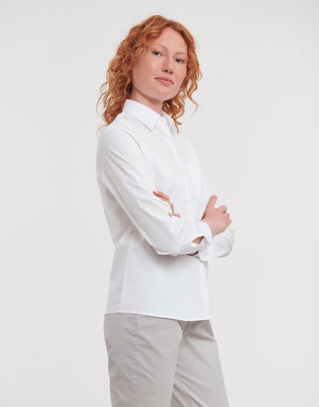 Ladies' Cotton Poplin Shirt LS - Image 2