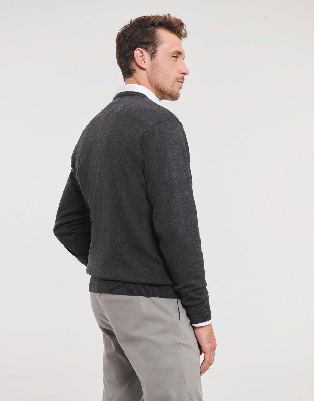 Men's V-Neck Knitted Pullover - Image 3