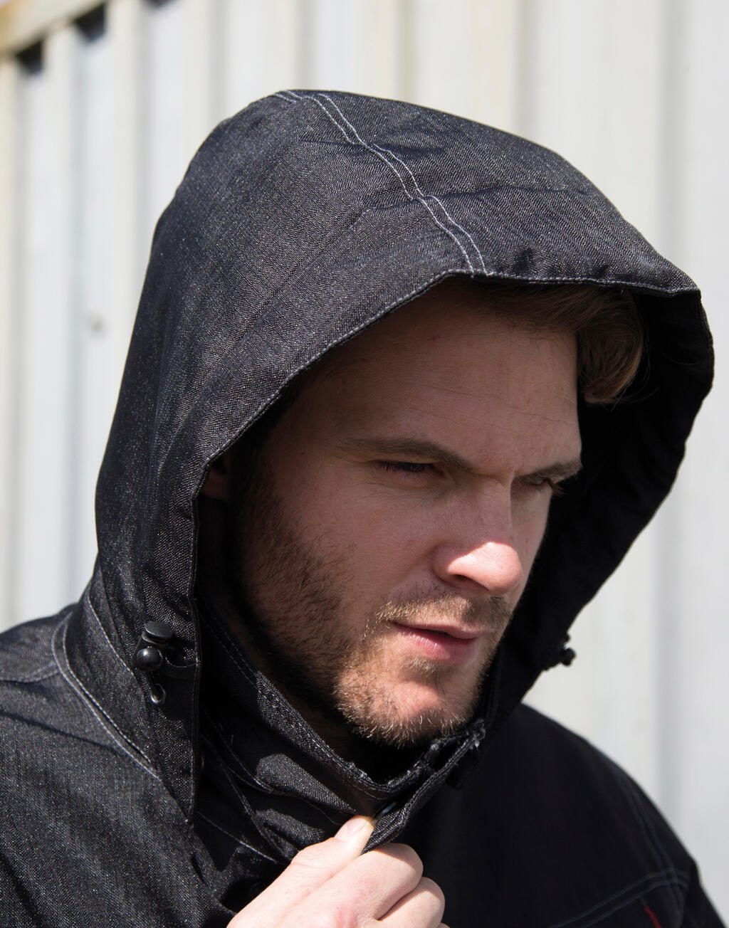 Denim Texture Rugged Jacket - Image 2