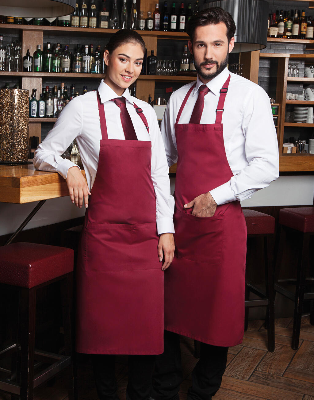 Bib Apron Basic with Pocket - Image 3