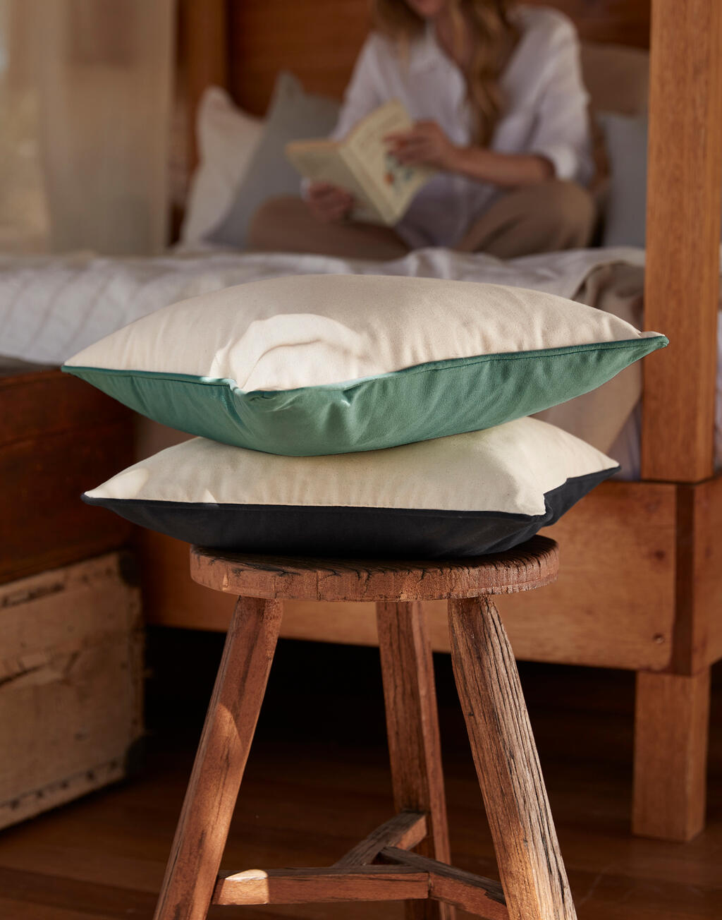 Fairtrade Cotton Piped Cushion Cover - Image 2