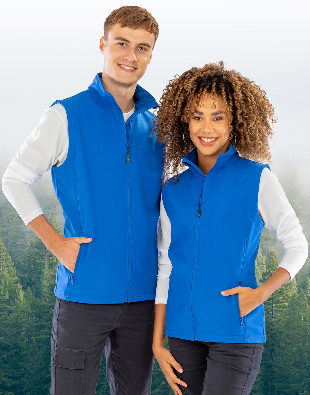 Men's Recycled 2-Layer Printable Softshell B/W - Image 2