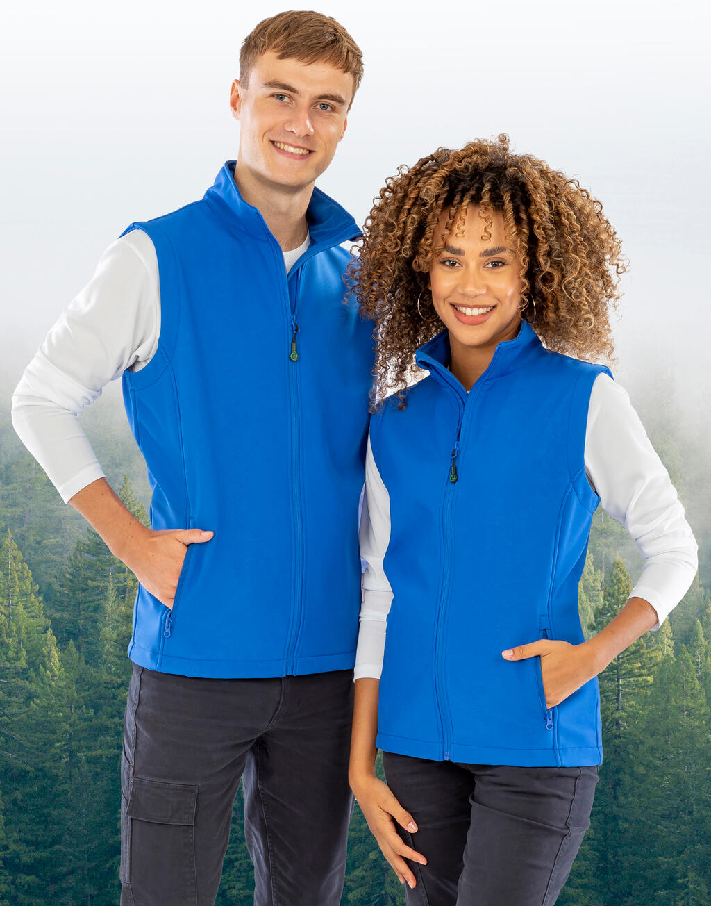 Women's Recycled 2-Layer Printable Softshell B/W - Image 2