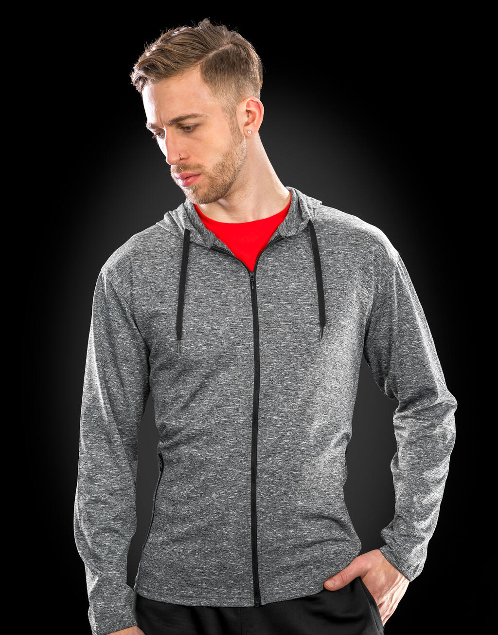 Men's Hooded Tee-Jacket - Image 3